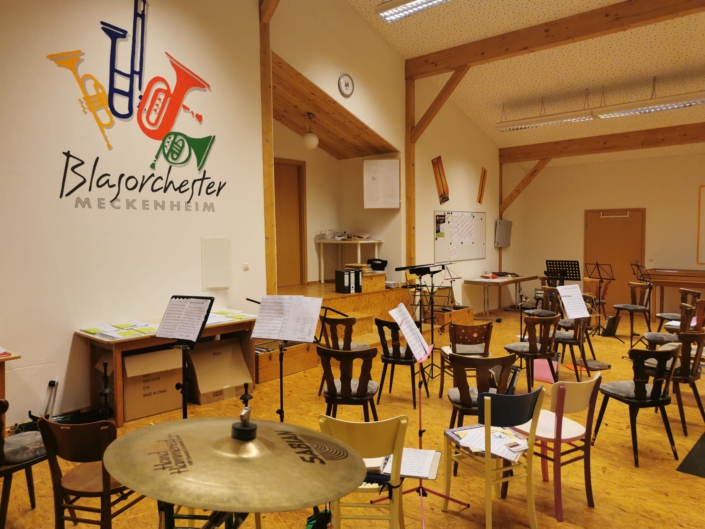 Proberaum Flakhalle_01.2025 Bild Übungsraum Blasorchester